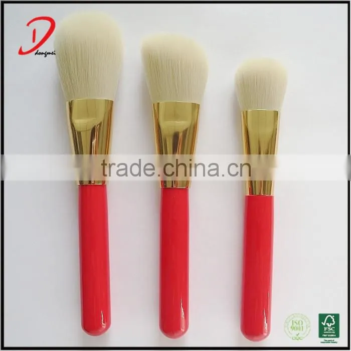 Professional red handle 9pcs synthetic hair Cosmetic Makeup Brush Set Kit