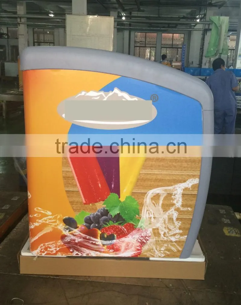 Ice Cream Chest Showcase With Glass Door And ETL Certificate,Curved Glass Door Ice Cream Freezer
