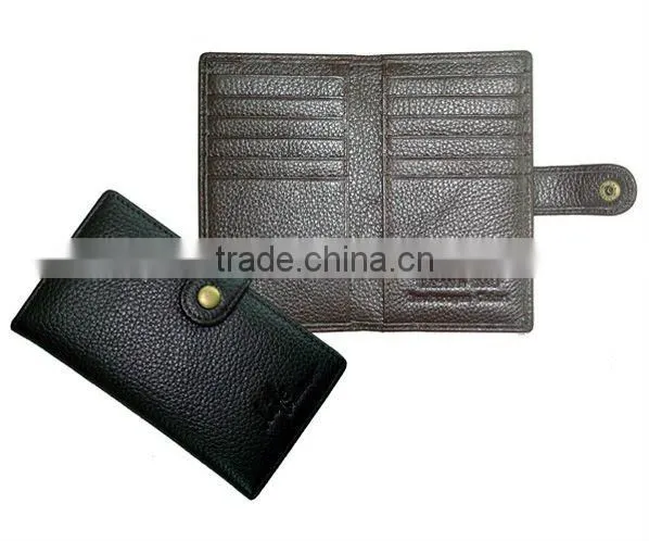 Bifold leather business card holder