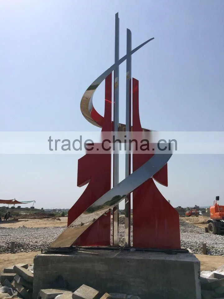 Modern Large Arts Stainless steel Sculpture for garden decoration