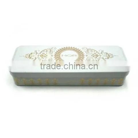 custon cosmetic tin containers/tin box