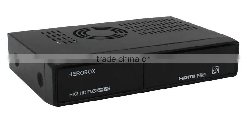 Stable quality!strong DVB S2 T2 C tuner Herobox EX3 HD is better than Magicbox MG4 enigma 2 linux os digital satellite receiver