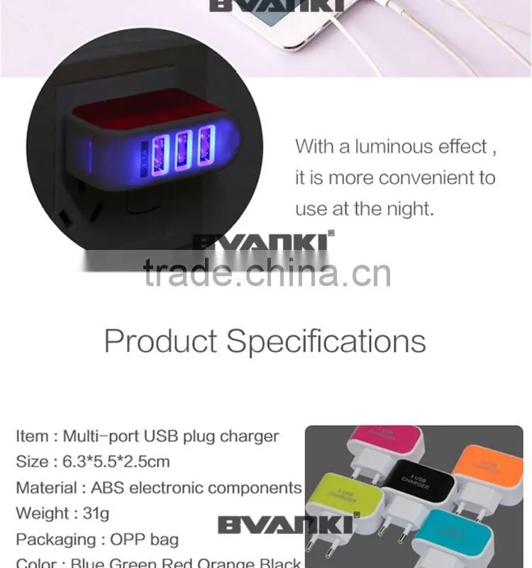 Sales Promotion !!! china supplier multi port usb chargers Travel Wall Charger US EU UK AU Plug 5V 3.1A 3 Port USB Charger