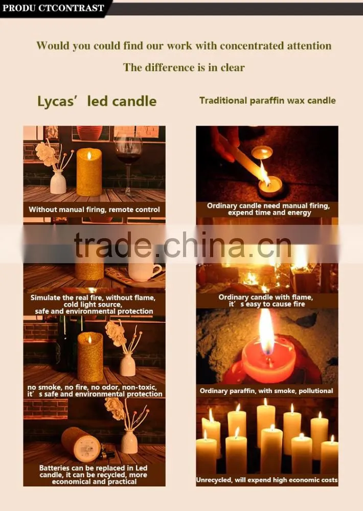 flickering led candle yellow led candle