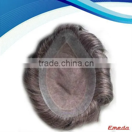 Hot sale 6 inch 7"x9" human indian remy hair mens toupee