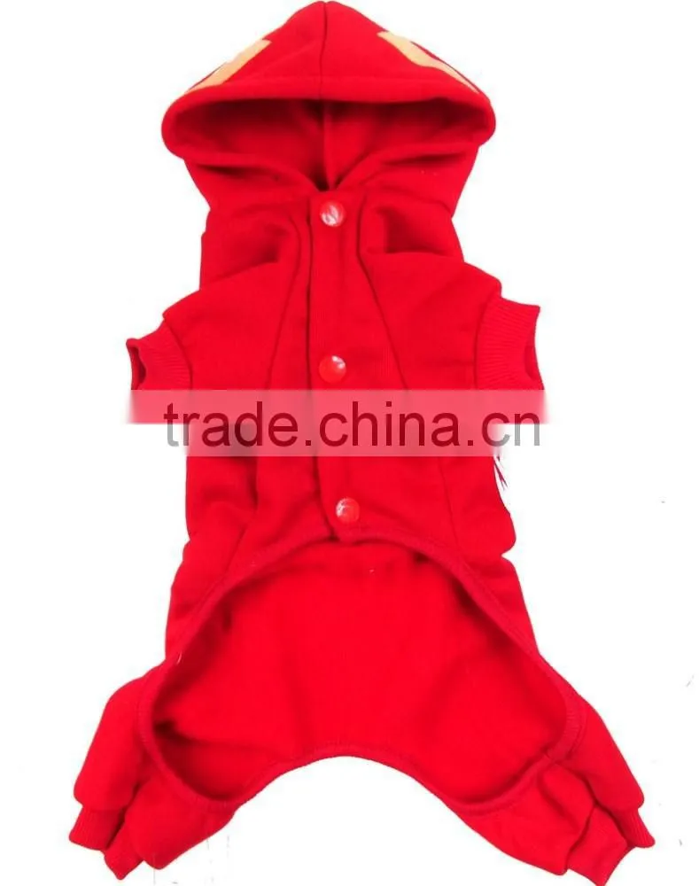 Wholesale Luminous shock dragon Spring Autumn Single Layer skeleton Pattern Red Dog Clothes Pet Garment