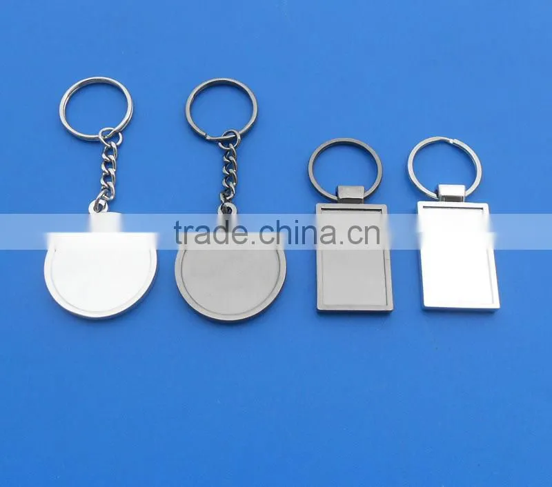 White T shirt shape with custom plastic doming metal keychain