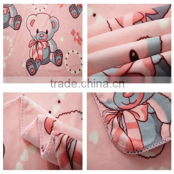 Cartoon design printed cheap summer flannel manufactures blankets popular