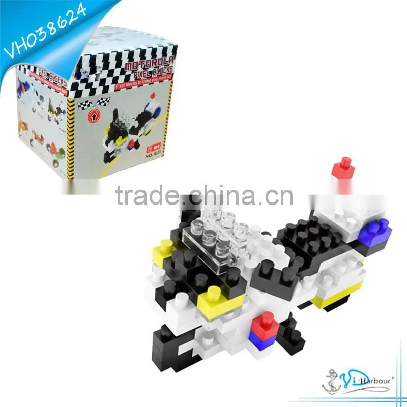 Plastic Small Education Building Blocks Toys Motorcycles