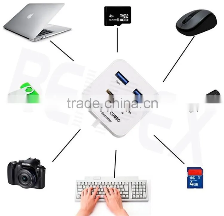Universal Travel 3.1 Type C to 2 Ports Micro Card OTG Power Adapter