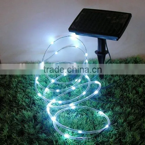 Solar powered LED strings,colorful led rope light