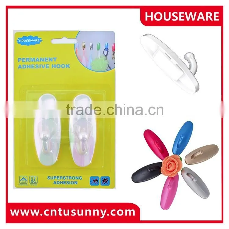 2016 hot new product plastic adhesive wall hook