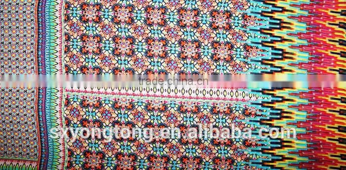 printed floral chiffon fabric with print for woman's garment