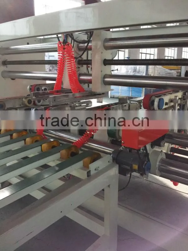 Corrugated carton box double pieces stitching machine