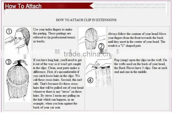 made in China cheap clip in hair extensions