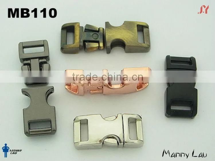 various size wholesale paracord metal buckle colored