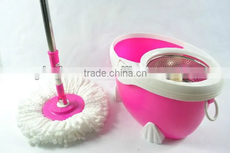 cheap plastic cleaning floor mop with steel basket QMK-505