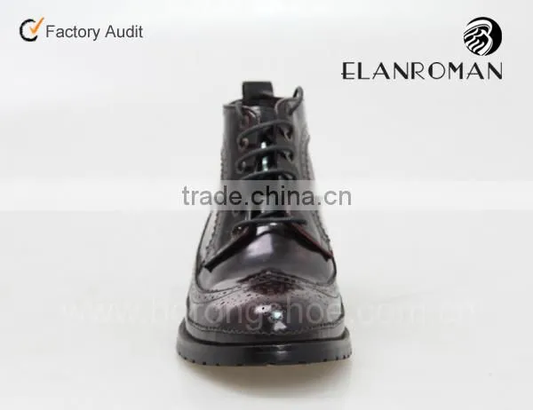 Wholesale fashion men's leather buckle ankle boots shoes
