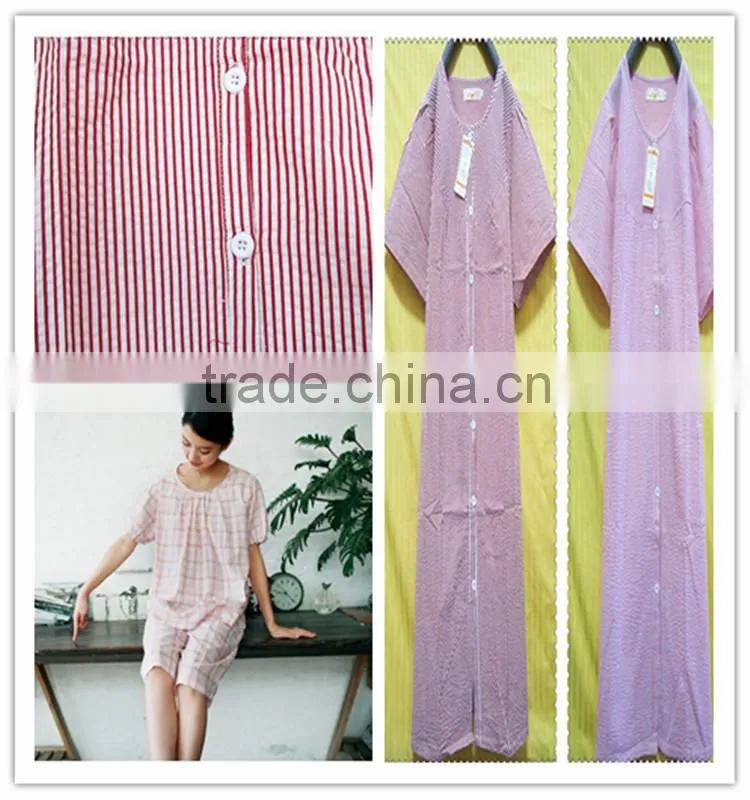 yarn dyed striped cotton seersucker
