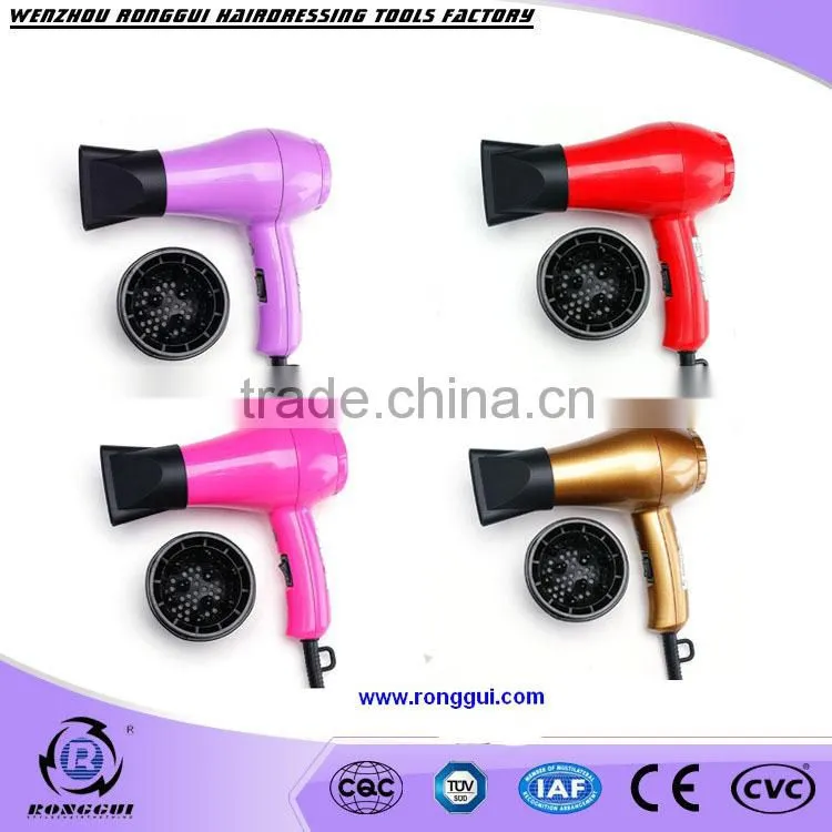 Travel mini hair dryer with diffuser