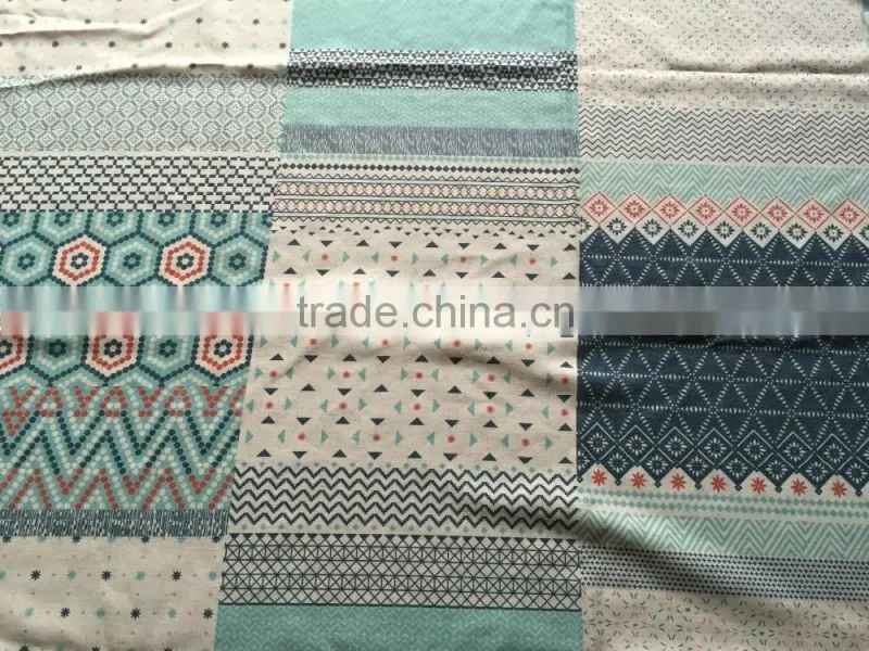 Personality cartoon Linen / Cotton fabric digital printing fabric