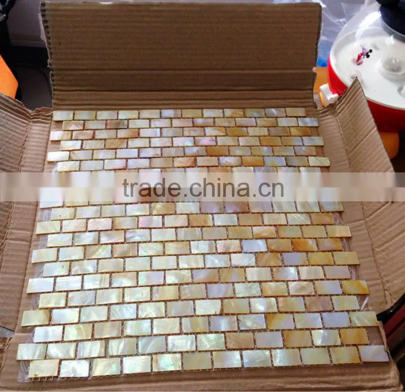 12"x12" yellow lip mother of pearl shell Mosaic Brick