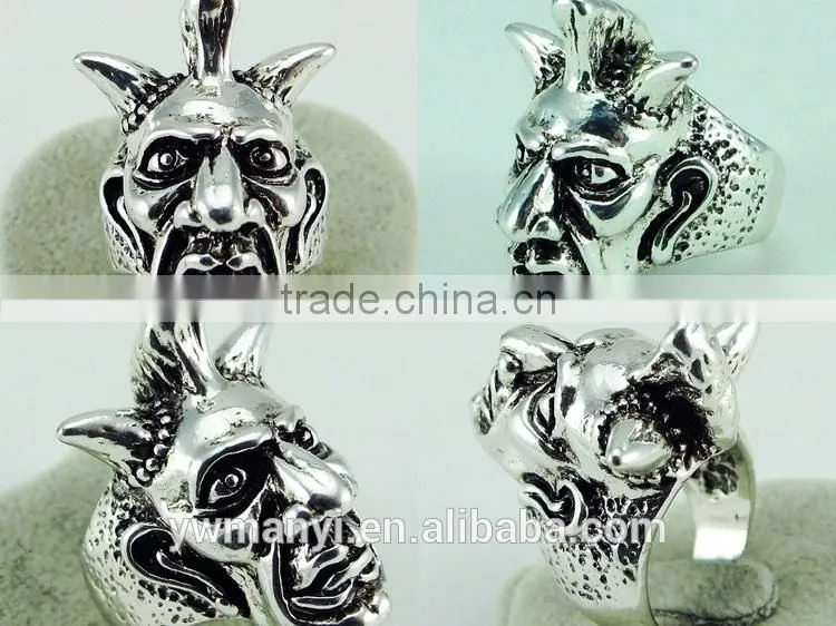 Hot selling fashion jewelry manufacturer china direct skull ring men R20