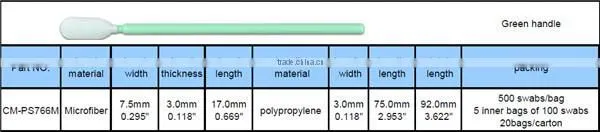 cleanroom esd microfiber swab (Factory Direct Sale)