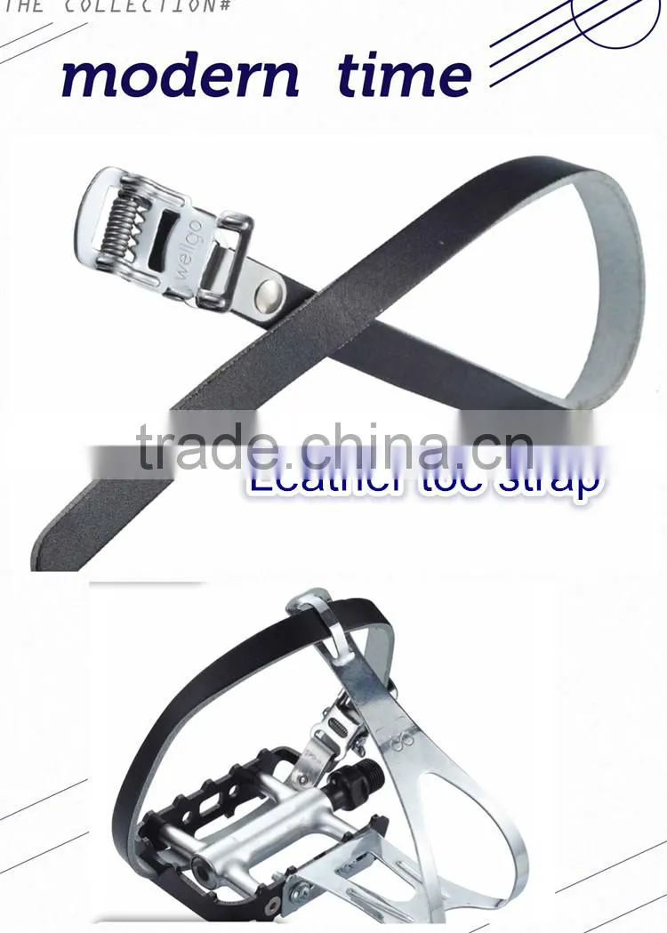 2013 new durable leather bike pedal straps
