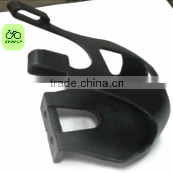 ISO9000 plastic toe clip with leather for bicycle pedal
