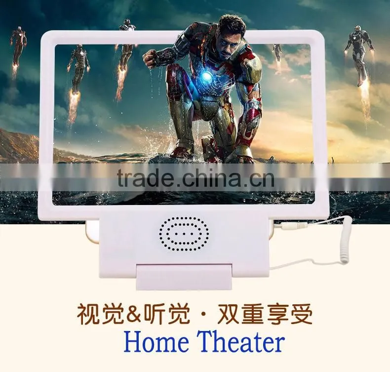 Portable Foldable mobile phone 3d screen magnifier hd with speaker