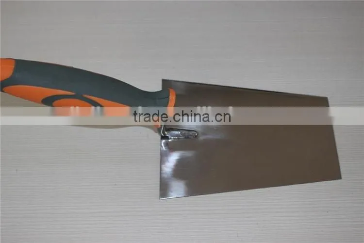 Bricklaying trowel with stainless steel blade