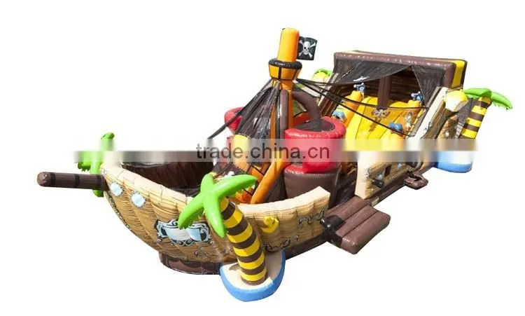 jungle inflatable pirateship,kids playground inflatable pirate ship