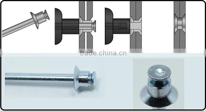 HIGH QUALITY DOUBLE CSK COUNTERSUNK STEEL POP PT BLIND RIVETS FOR COMPUTER ENCLOSURES