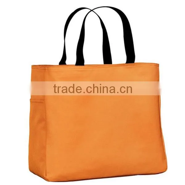 Webbing Handles 600D Polyester Canvas Shopping Tote Bag