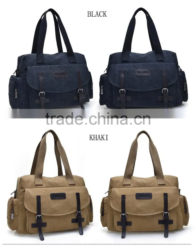 Hot selling fashion canvas shoulder bag luggage bags