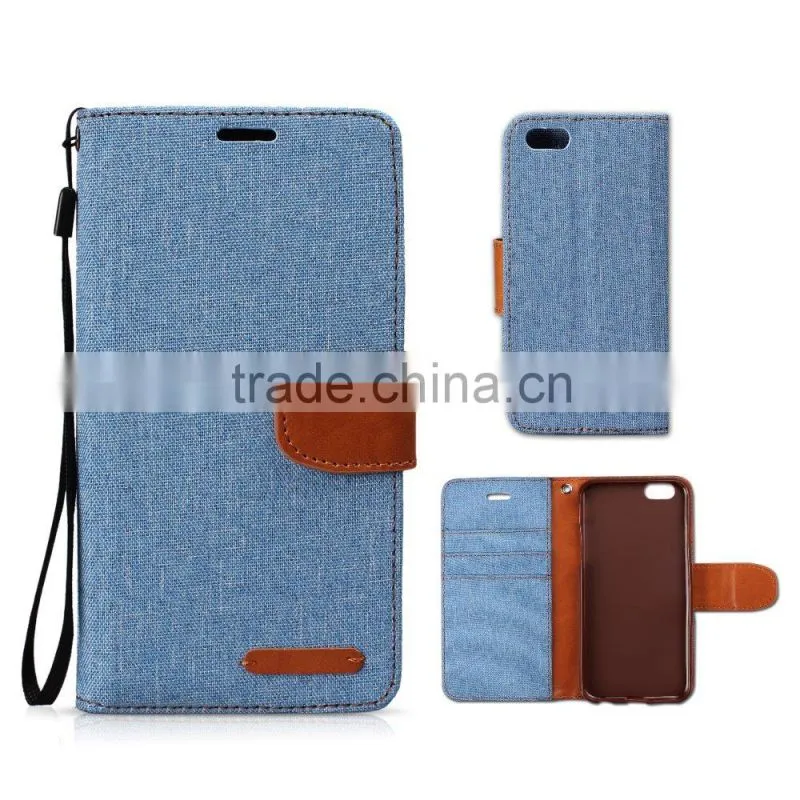 New superior quality Canvas and PU Cell Phone Wallet Case