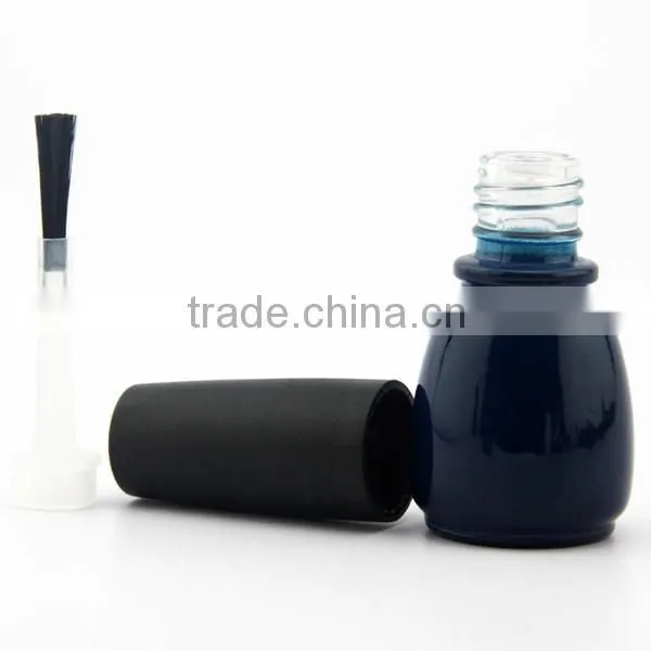 black gel nail polish glass bottle uv with brush and cap