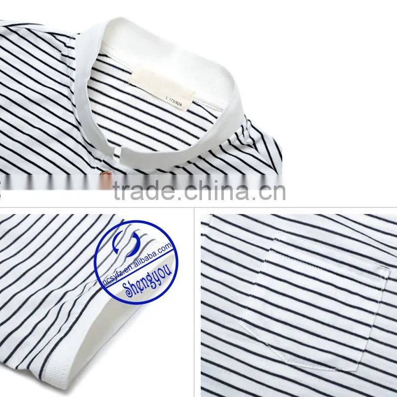 Custom wholesale striped stand collar polo shirt for men