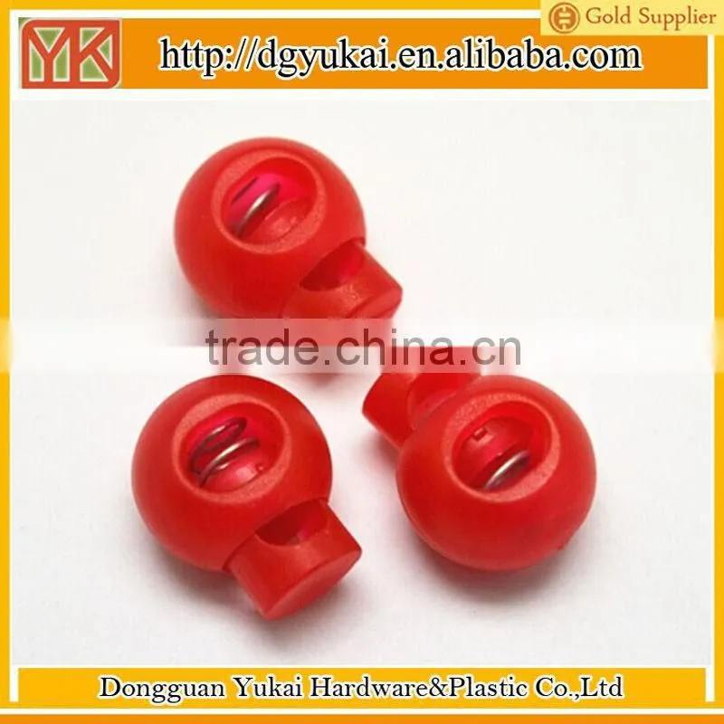 Yukai spring adjustable stopper,plastic adjustable cord end for rope