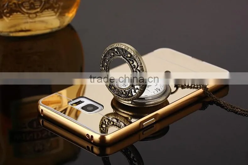 High Quality Aluminum Felt Case Cell Phone Bumper Case Whith Mirror Cover For Samsung Galaxy Note 3 Mirror Case