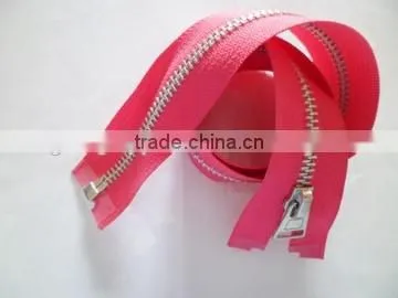 5# metal zipper aluminum zipper teeth zipper open end zipper with auto-lock zipper slider jacket zipper