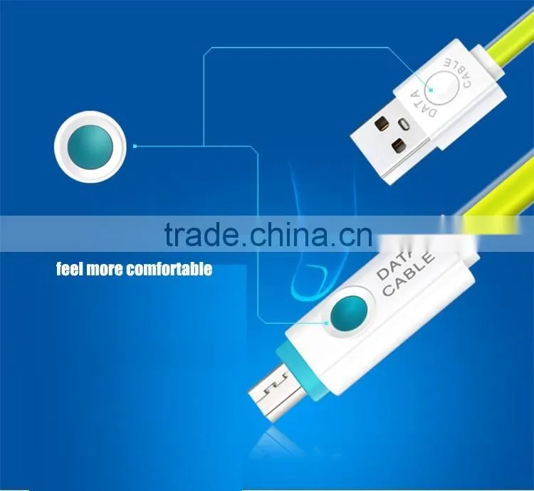 Colorful transparent jelly wholesale for iphone usb cable