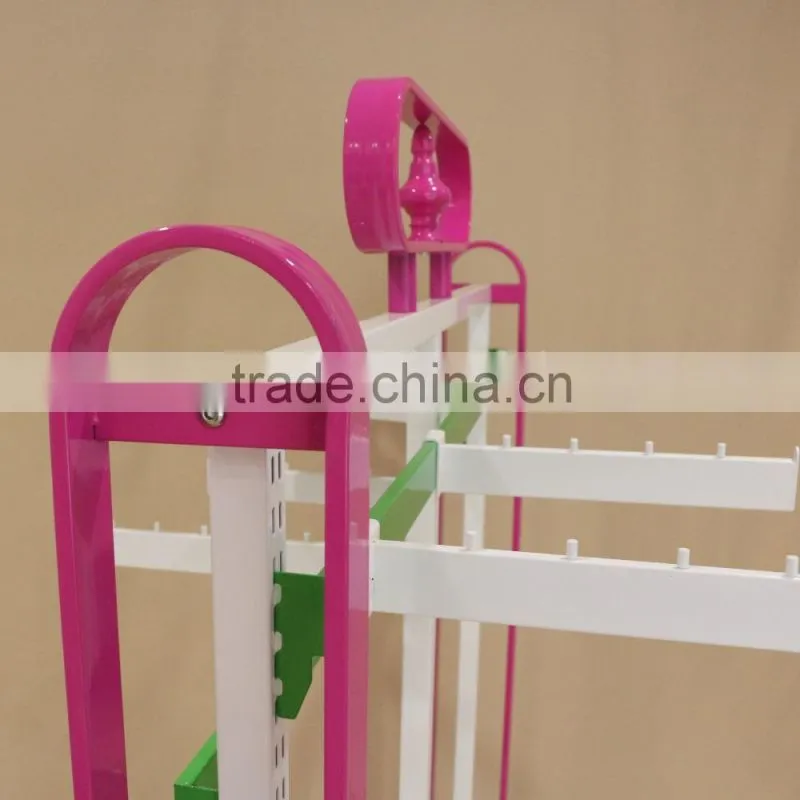Factory Clothes Display Rack pink garment display stand for lingeries gearment store
