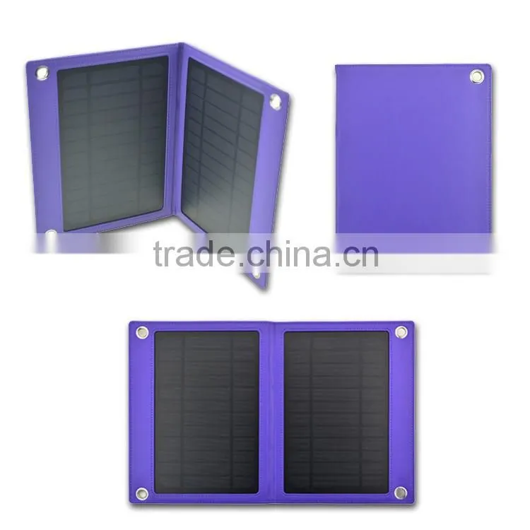 2016 newest charged product foldable solar charger 7W/flexible soalr panel usb