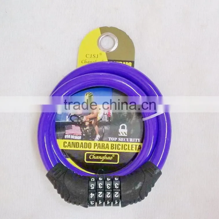 hot sale 4 digit combination safe bicycle lock supplier factory
