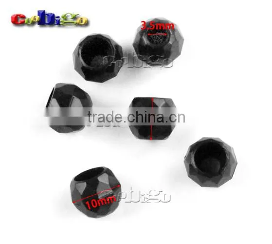 9/64"(3.5mm) Hole Plastic Beads Bell Stopper Cord Ends For Apparel Sportwear Accessories #FLS196-B