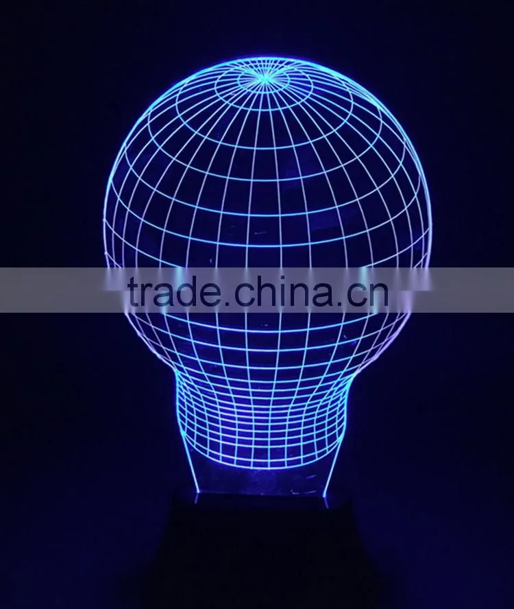 snow mountain crystal table light base wedding 3d optical illusions led light decoration