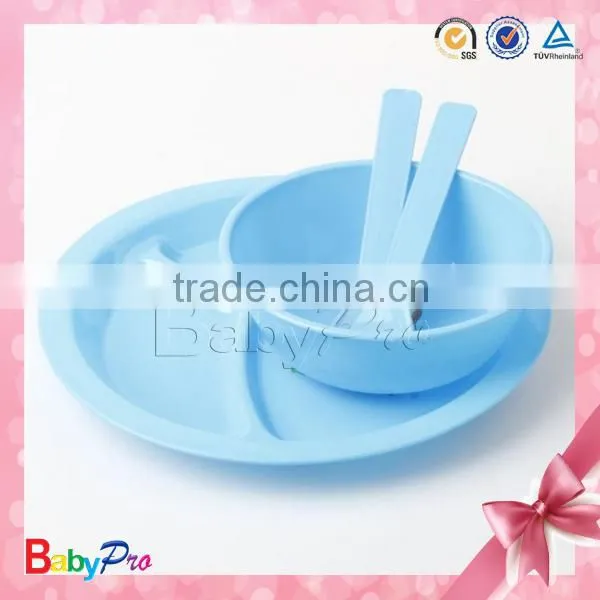 2015 Wholesales Custom Plastic Colorful Plastic Plate With Spoon