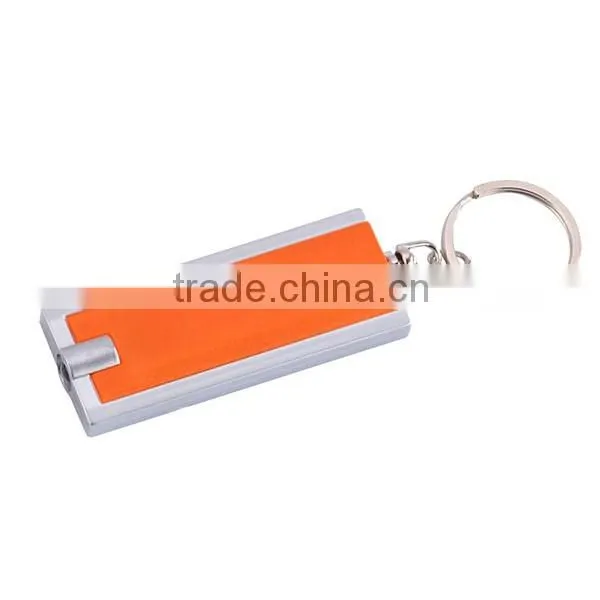 Promotional Gift Cheapest PVC LED Mini Keyring Flashlight with Branding